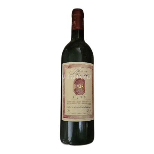 Vin Rouge sec Château Lescure 1998 France Bordeaux Premières-côtes-de-bordeaux AOC