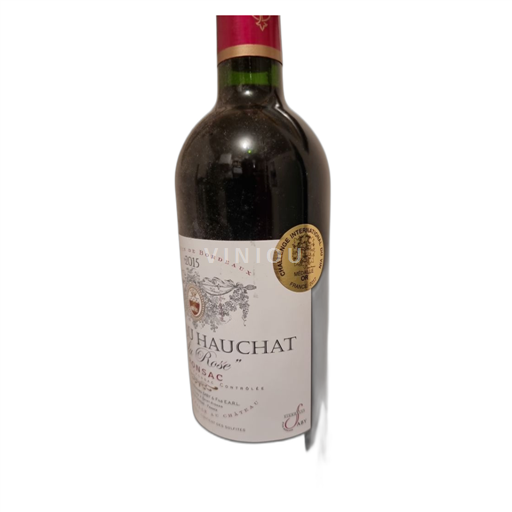 Vin Rouge sec La Rose Château Hauchat 2015 France Bordeaux Fronsac AOC