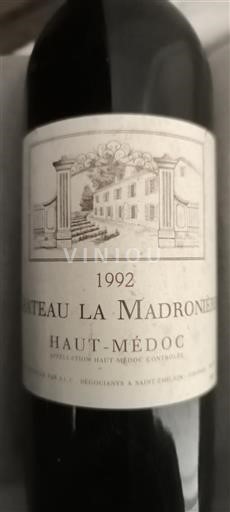 Bordeaux Haut-Médoc Château La Madronière 1992