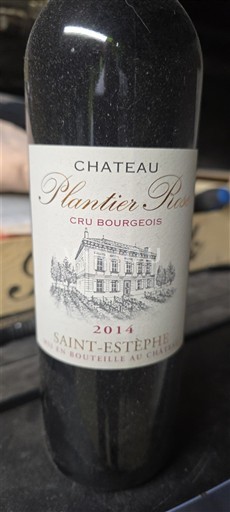 Bordeaux Saint-Estèphe Château Plantier Rose 2014