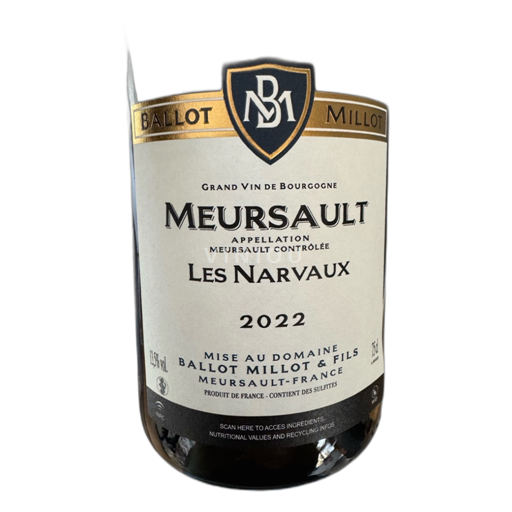 Burgundy Meursault Ballot Millot & Fils Les Narvaux 2022