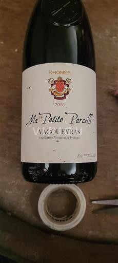 Rhône-dalen Vacqueyras Grand Cru Rhoneas Ma Petite Parcelle 2016
