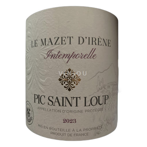 Vin Rouge sec Intemporelle Le Mazet Irène 2023 France Languedoc Pic-saint-loup AOC