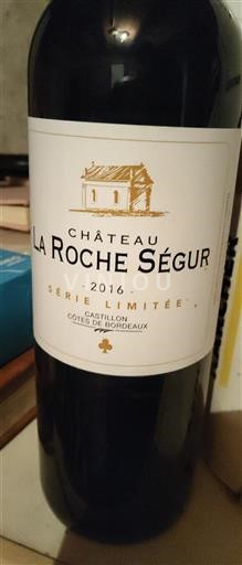 Bordeaux Castillon-côtes-de-bordeaux Château La Roche Ségur Série Limitée 2016