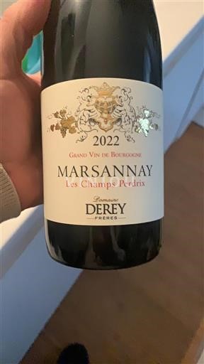 Burgundi Marsannay Derey Frères Les Champs Perdrix 2022