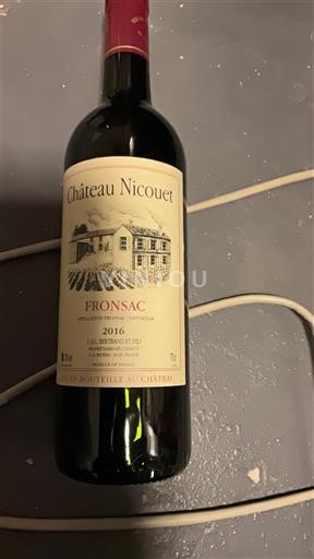 Bordeaux Fronsac Château Nicouet 2016