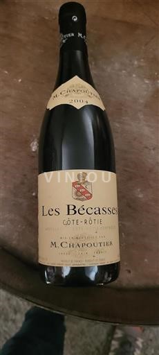 Rhônen laakso Côte-rôtie Grand Cru M. Chapoutier Les Bécasses 2004