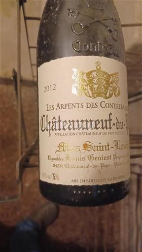 Rhône-dalen Châteauneuf-du-Pape Les Arpents Des Contrebandiers 2012