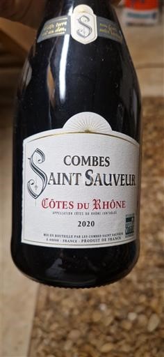 Rhônen laakso Côtes-du-rhône Combes Saint Sauveur 2020
