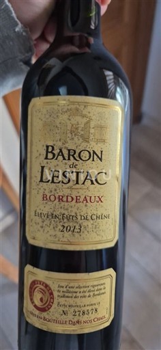 Vins Bordeaux Baron De Lestac - 2013 - Avis, conseil