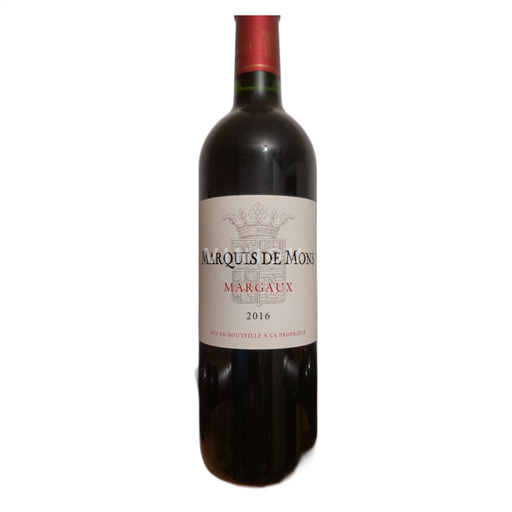 Vin Rouge sec Marquis de Mons LA TOUR DE MONS 2016 France Bordeaux Margaux AOC