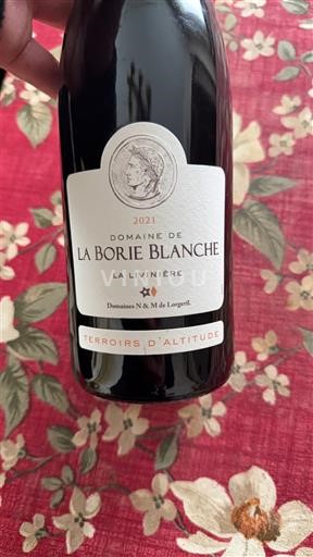Languedoc Minervois-la-Livinière Domaine La Borie Blanche Terroirs d'altitude 2021