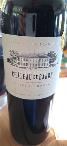Bordeaux Côtes-de-bourg Château Barbe 2019
