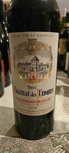 Bordeaux Saint-Émilion Grand Cru Grand Cru Château Des Combes 2018
