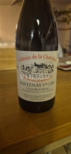 Burgundy Santenay Premier Cru Château La Charrière Clos rousseau 2023
