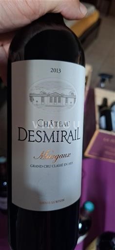 Bordeaux Margaux Grand Cru Château Desmirail 2013