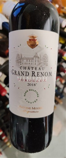 Bordeaux Château Grand Renom 2018