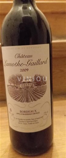 Bordeaux Château Lamothegaillard 2009
