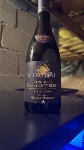 Vin Rouge sec Cazetiers Domaine Michel Magnien 2016 France Bourgogne Gevrey-chambertin AOC Premier Cru