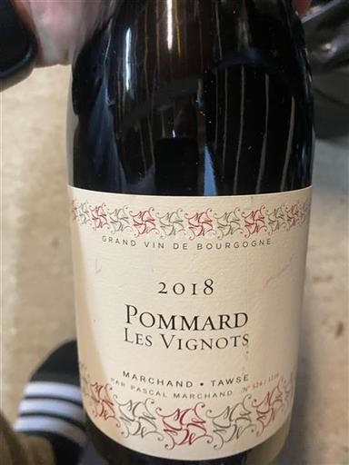 Burgundi Pommard Marchand Tawse Les Vignots 2018