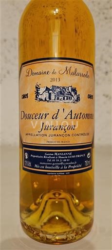 Jura Domaine Malarrode Douceur d'Automne 2013