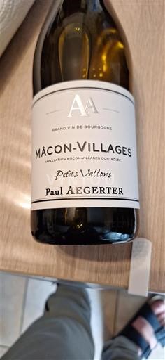 Burgundi Mâcon ja Mâcon-kylät Paul Aegerter Petits Vallons Ei vuosikertaa