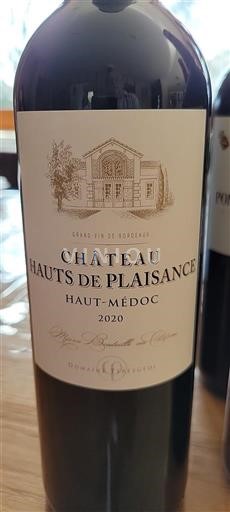 Bordeaux Haut-Médoc Château Hauts De Plaisance 2020