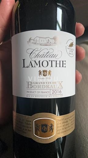 Bordeaux Château Lamothe 2016