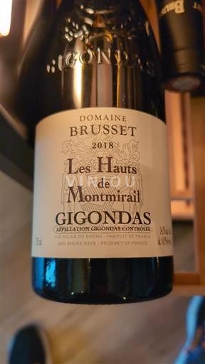 Vallée du Rhône Gigondas Domaine Brusset Les Hauts de Montmirail 2018