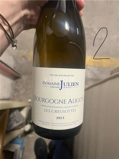 Borgonha Bourgogne-aligoté Domaine Gérard Julien & Fils Les Creusottes 2021