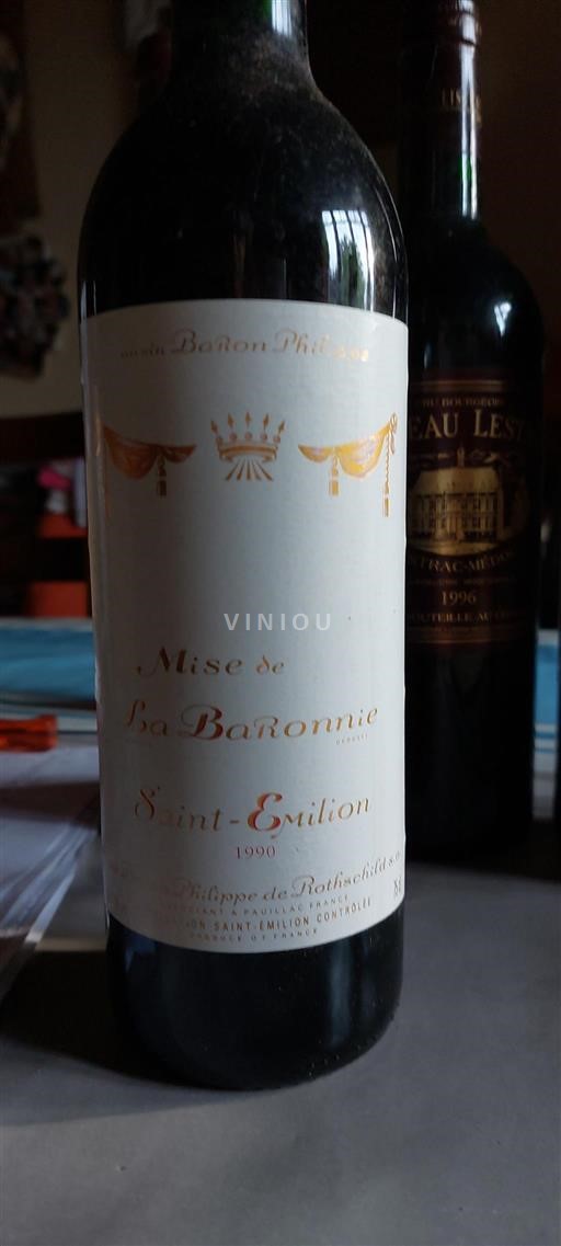 Bordéus Saint-Émilion Baron Philippe De Rothschild Mise de La Baronnie 1990