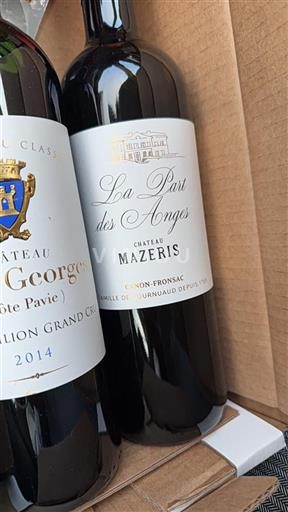 Burdeos Canon-Fronsac Château Mazeris La Part des Anges 2020