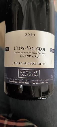 Burgundsko Clos-de-vougeot Grand Cru Domaine Anne Gros Le Grand Maupertui 2019