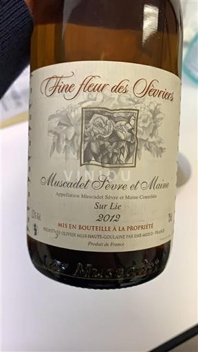 Loiredalen Muscadet-Sèvre-et-Maine Fine Fleur Des Sevrèers Sur Lie 2012
