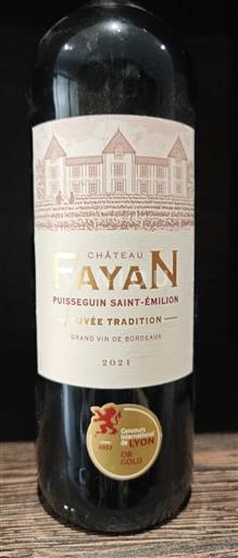 Bordéus Puisseguin-saint-émilion Château Fayan Tradition 2021