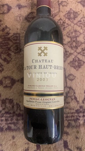 Bordeaux Pessac-Léognan Grand Cru Château La Tour Hautbrion 2003