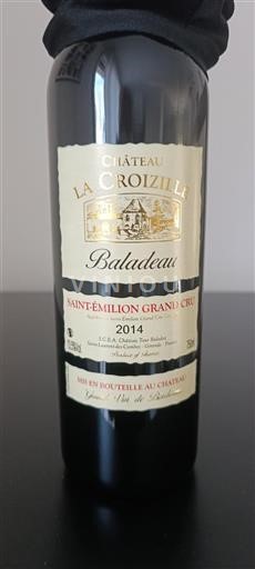 Bordeaux Saint-Émilion Grand Cru Grand Cru Château La Croizille Baladeau 2014