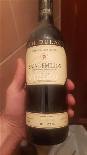 Bordeaux Saint-Émilion Ch. Dulac 1996