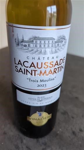 Bordeaux Blaye-côtes-de-bordeaux Lacaussade Saintmartin Trois Moulins 2023