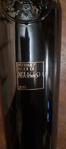 Vin Rouge sec Patrimo Feudi Di San Gregorio 2015 Italie Campanie DOC