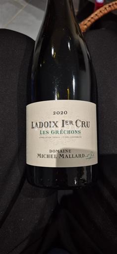 Bourgogne Ladoix Premier Cru Domaine Michel Mallard Les Gréchons 2020