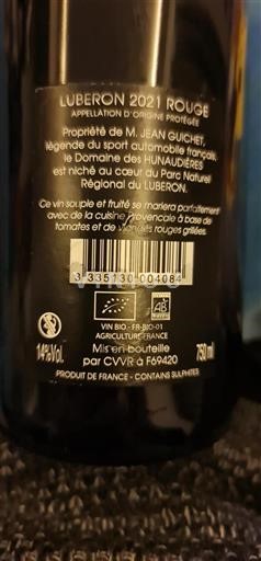 Rhône-dalen Luberon Domaine Des Hunaudières 2021