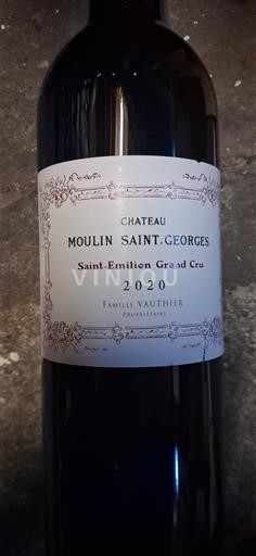 Bordeaux Saint-Émilion Grand Cru Grand Cru Château Moulin Saintgeorges 2020