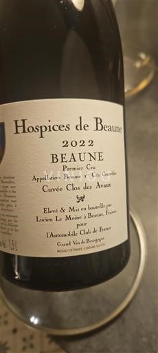 Borgonha Não especificado Premier Cru Hospices De Beaune Clos des Avaux 2022