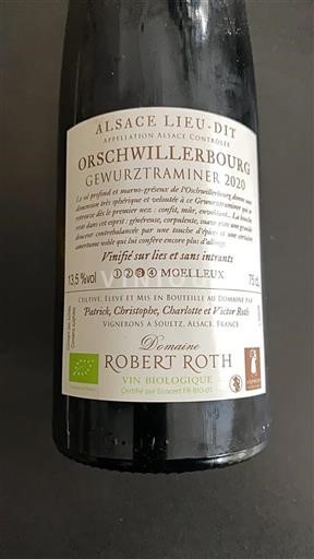 Alsace Domaine Robert Roth 2020
