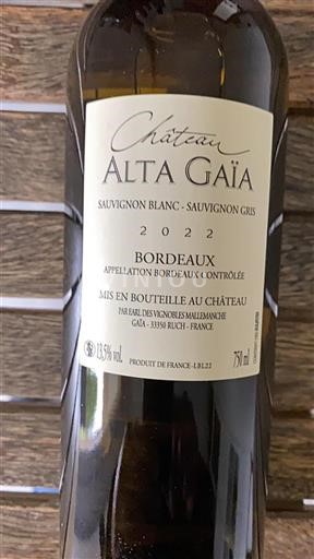 Bordeaux Château Alta Gaia 2022