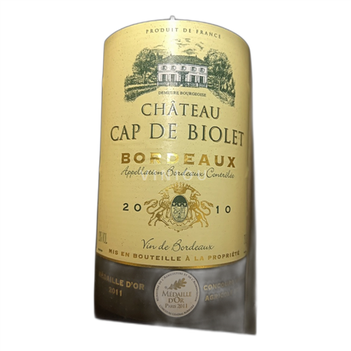 Bordeaux Château Cap De Biolet 2010