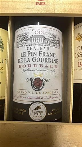 Bordeaux Château Le Pin Franc De La Gourdière 2010