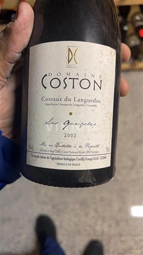 Languedoc Coteaux du Languedoc Domaine Coston Les Garrigues 2002