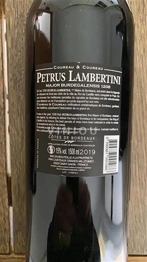 Bordeaux Côtes-de-Bordeaux Coureau & Coureau 2019